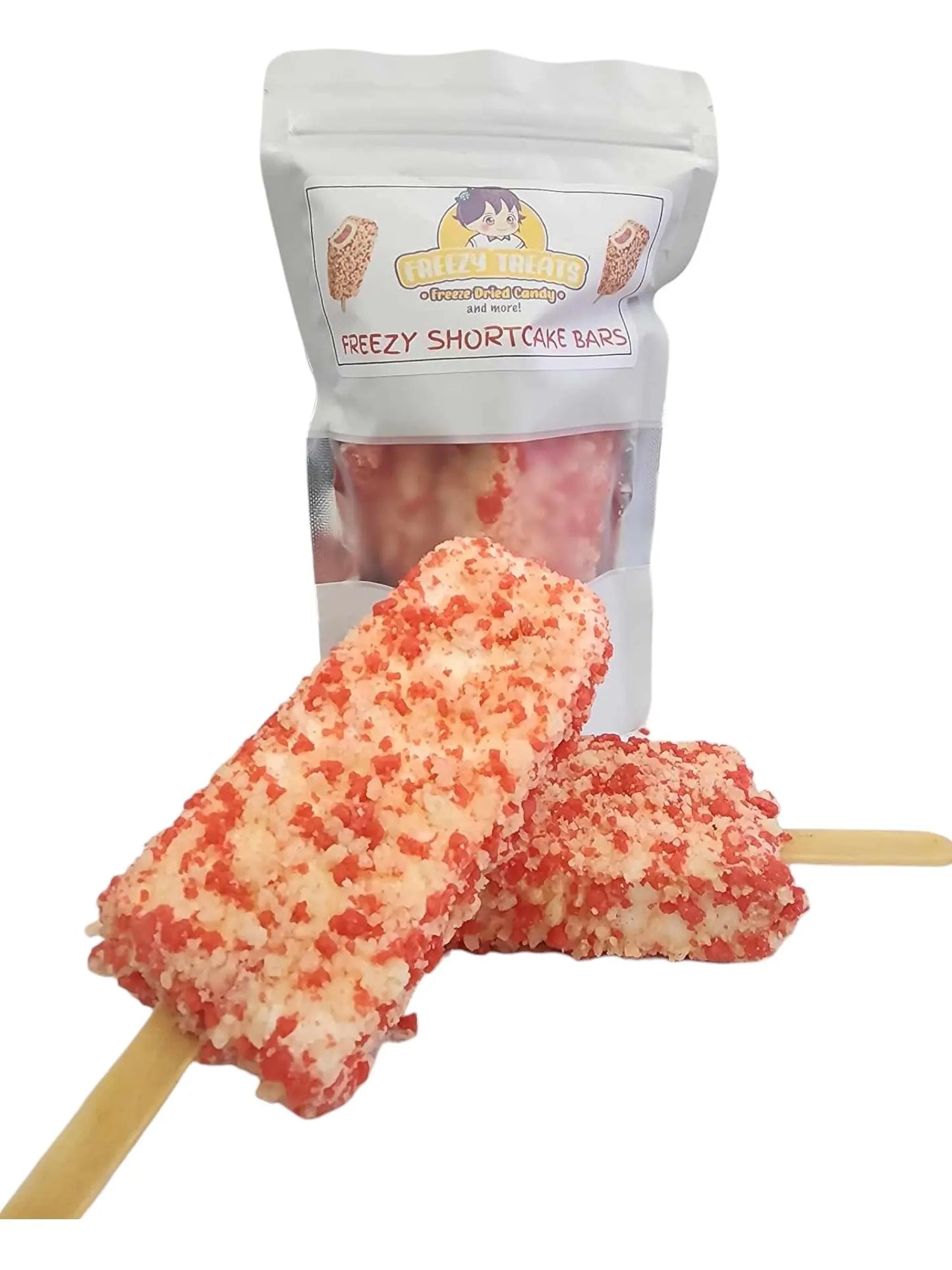 FREEZY SHORTCAKE BARS-FREEZE DRIED ICE CREAM Freezy Treats